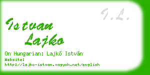 istvan lajko business card